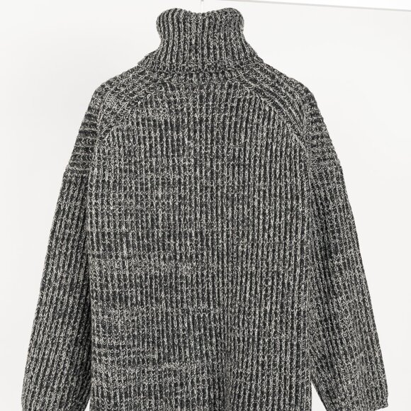 Acne Studios Grey Wool Ribbed Turtleneck Sweater - Picture 3 of 11